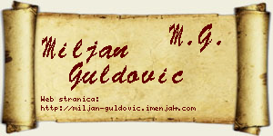 Miljan Guldović vizit kartica